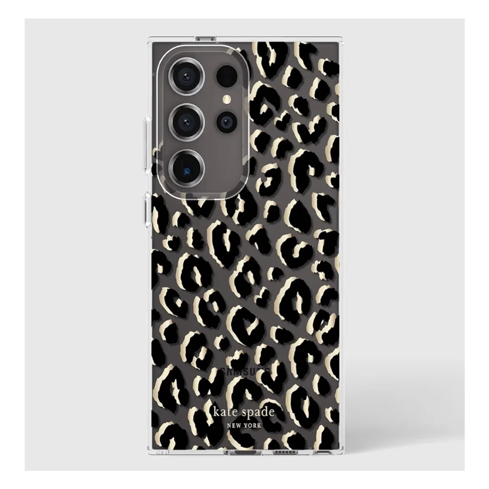 NEW Kate Spade New York Leopard Print Samsung Galaxy S24 Ultra Phone Case